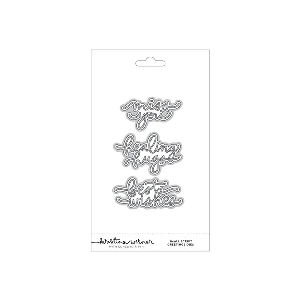 Small Script Greetings Dies