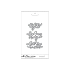 Small Script Greetings Dies