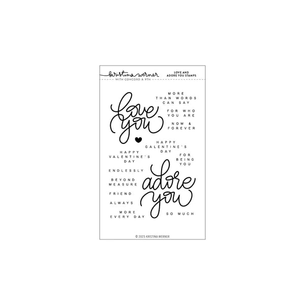 Love and Adore You Stamp Set