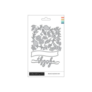 Concord and 9th Briar and Blooms Floral Wreath Cutting Dies