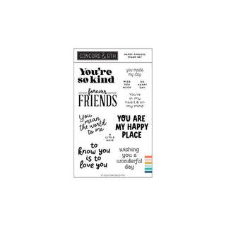 Concord and 9th Happy Phrases Stamp Set