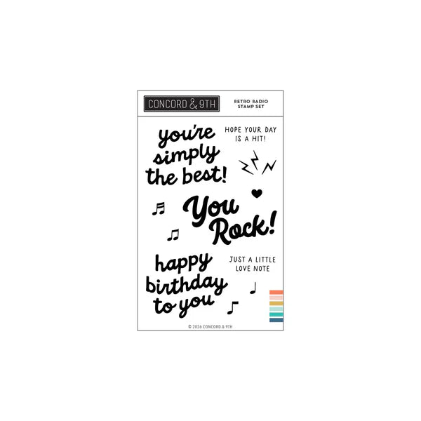 Retro Radio Stamp Set