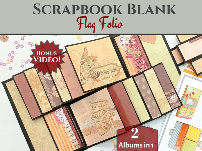 Flag Foilo Mini Album Kit - Set of 2 (Black & Kraft)