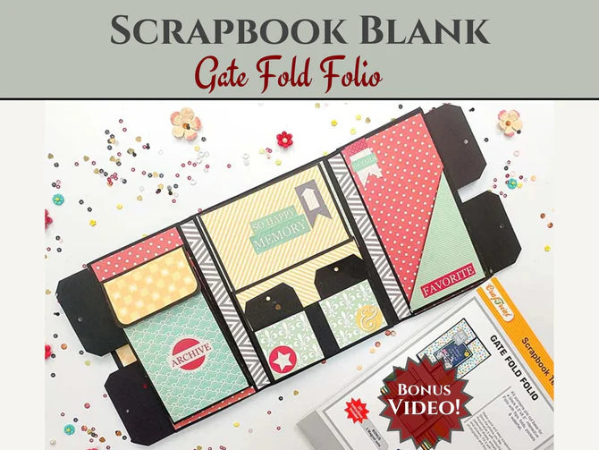Craftreat Gatefold Folio - DIY Scrapbook Blank (Kraft)