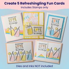 Serving Love Birthday Card Kit with Stamps ONLY