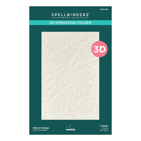 Holly & Foliage 3D Embossing Folder