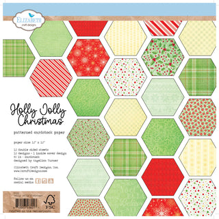 Elizabeth Craft Designs Holly Jolly Christmas 12x12 Scrapbook Paper Pack