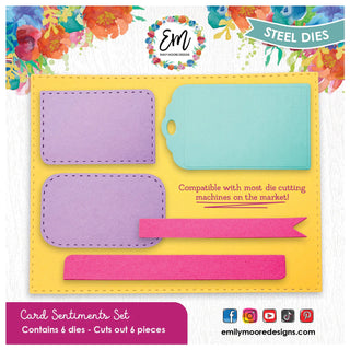 Emily Moore Designs Card Sentiment Dies for Card Making