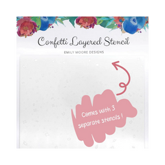 Confetti Layered Stencil - 6x6