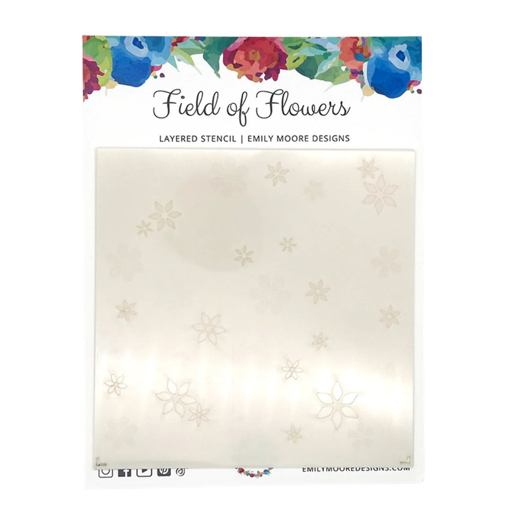 Field of Flowers Layered Stencil