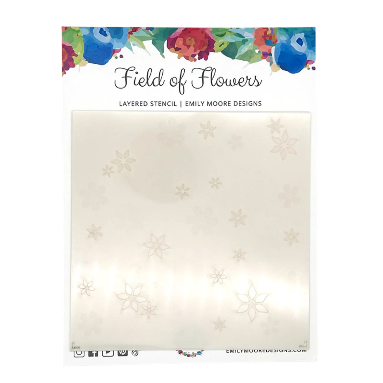 Emily Moore Designs Field of Flowers Layered Stencil