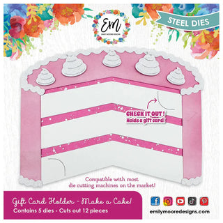 Emily Moore Designs Gift Card Holder Make a Cake