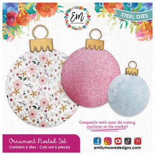 Emily Moore Designs Nested Christmas Ornament Dies