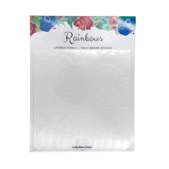 Emily Moore Designs Rainbows Layered Stencil