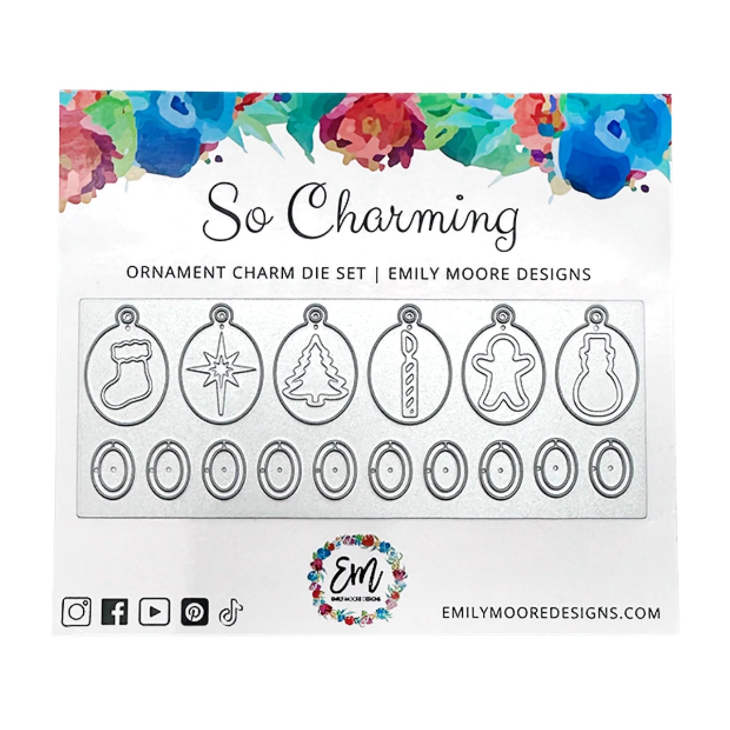 Emily Moore Designs So Charming Ornament Charm Die Set