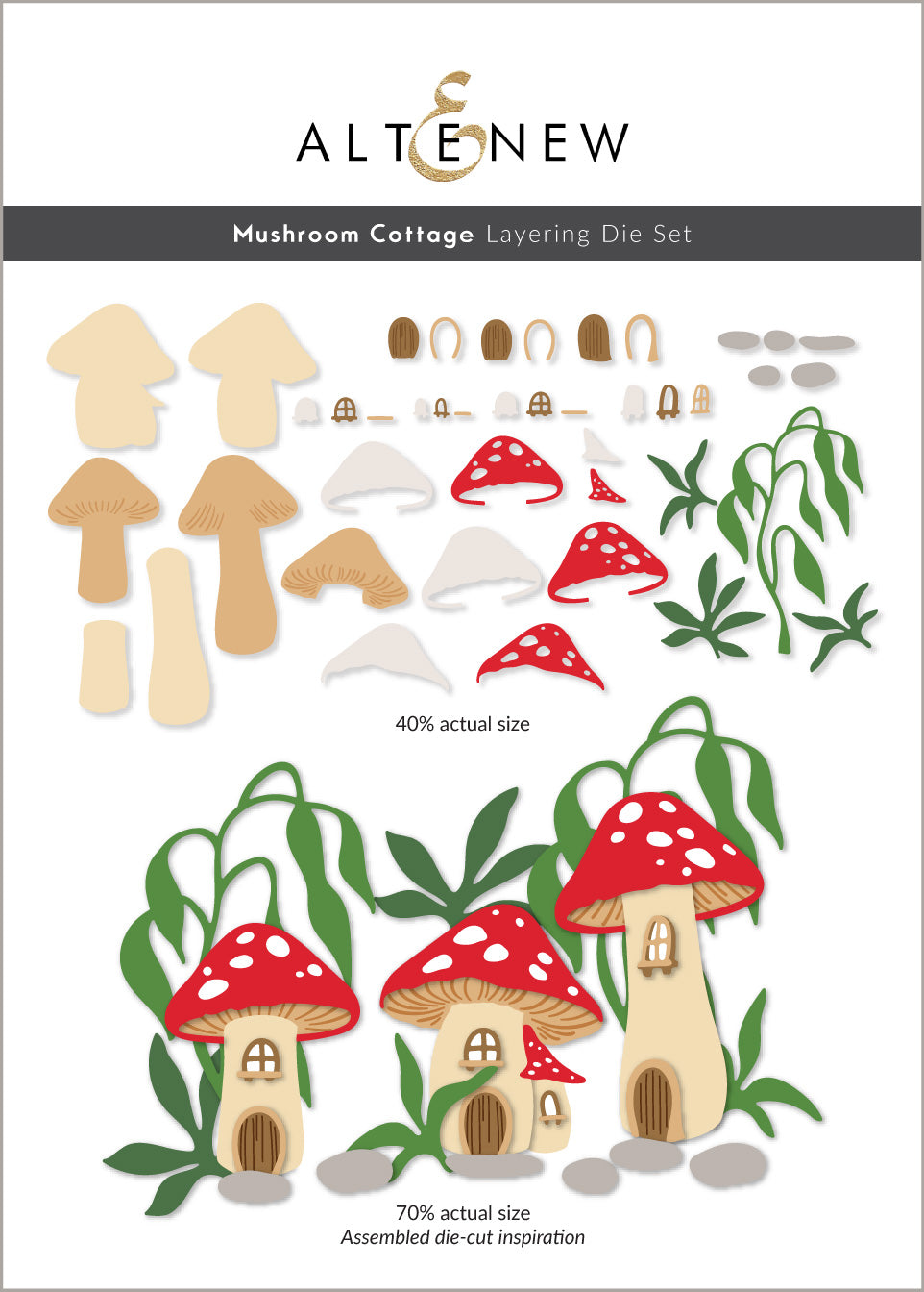 Mushroom Cottage Layering Die Set