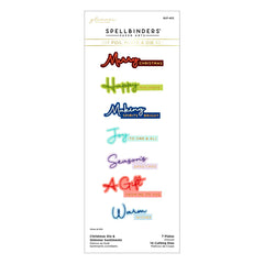 Christmas Die & Glimmer Sentiments Hot Foil Plate & Die Set