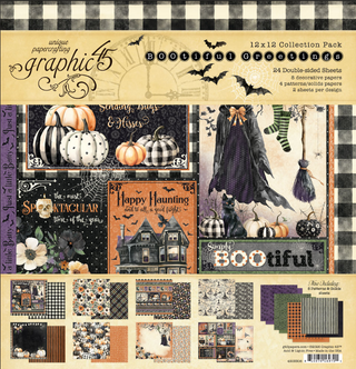 Graphic 45 BOOtiful Greetings Vintage Halloween 12x12 Collection Pack for Scrapbooking, Card Making, Journaling and more.