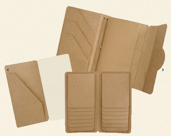 Travel Album with Inserts - Waterfall Folder & Journaling Notebooks - Kraft