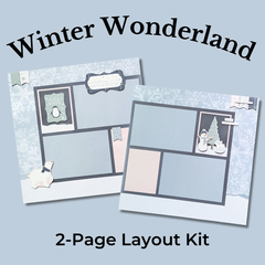 Winter Wonderland 2-Page Scrapbook Layout Kit