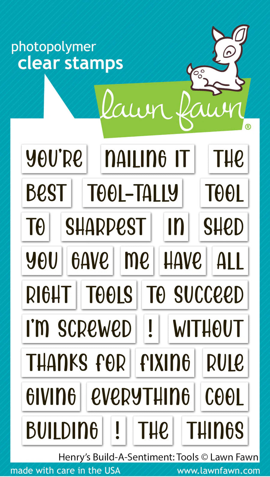 Henry's Build-a-Sentiment: Tools Stamp Set