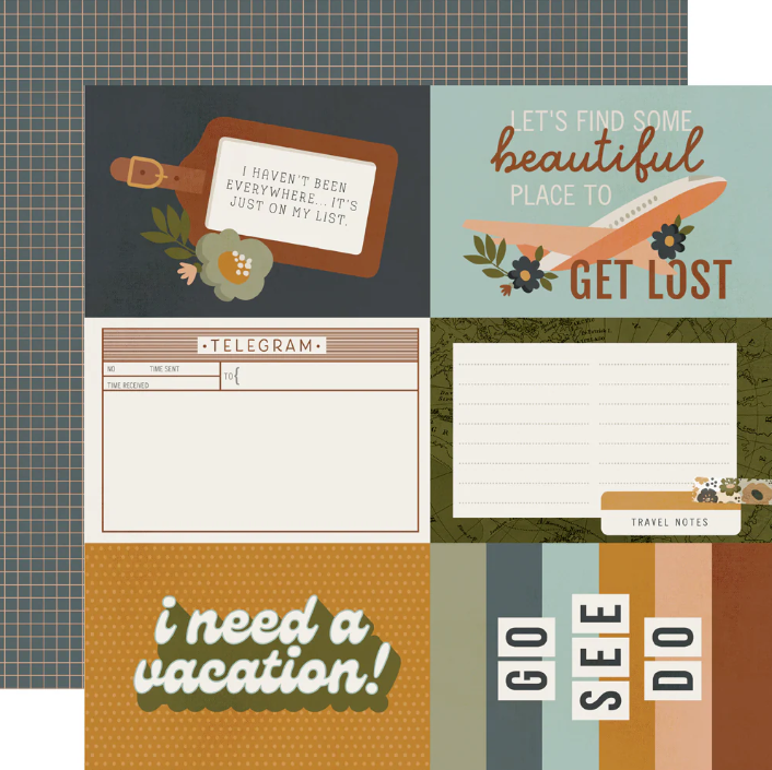 Here + There4x6 Elements 12x12 Double-Sided Patterned Paper