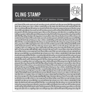 Hero Arts Birdsong Script 6x6 Cling Stamp