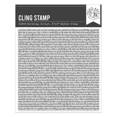Birdsong Script Cling Stamp