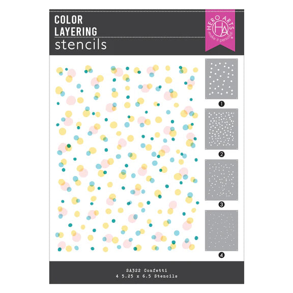 Confetti Color Layering Stencil Set