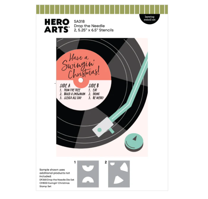 Drop the Needle Layering Stencil Set