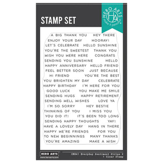 Hero Arts Everyday Sentiment Strips 2 Stamp