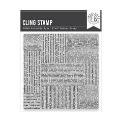 Friendly Type Cling Stamp
