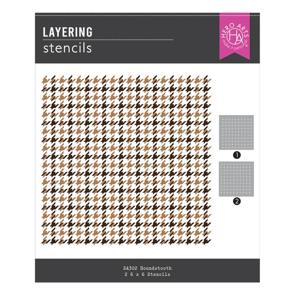 Hero Arts Houndstooth Layering Stencils