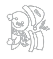 Peeking Snowman Fancy Die