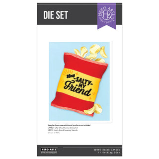 Hero Arts Snack Attack Die Set Potato Chip Bag with Potato Chips