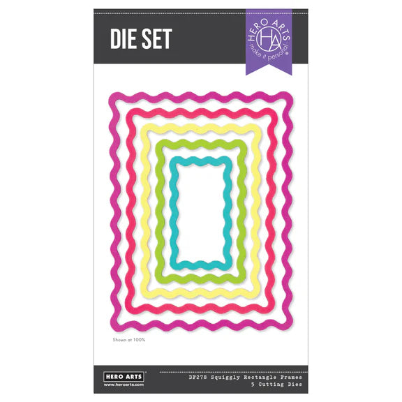 Squiggly Rectangle Frames Die Set