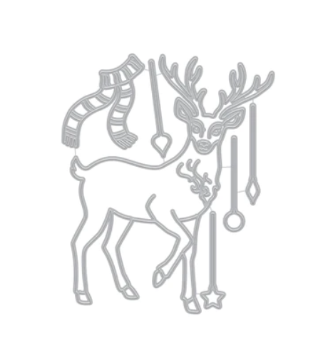 Holiday Reindeer Fancy Die