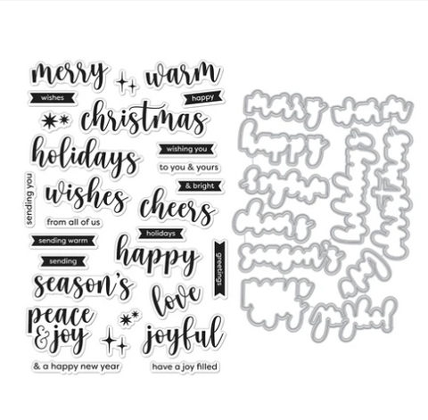 Joyful Christmas Messages Stamp & Die Bundle