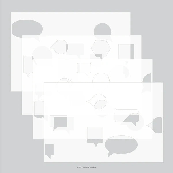 Just Talking Stencil Pack