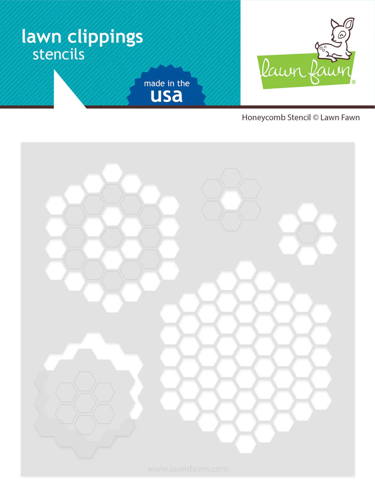 Honeycomb Stencil Lawn Clippings Stencil, 6x6