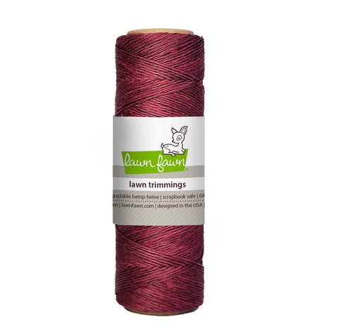 Burgundy Hemp Twine - 68 yards