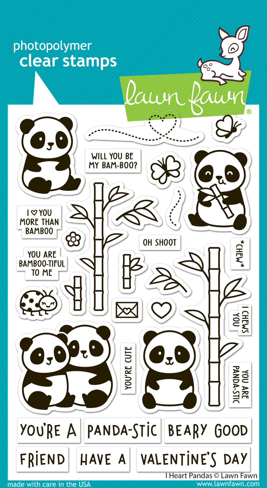 I Heart Pandas Stamp Set