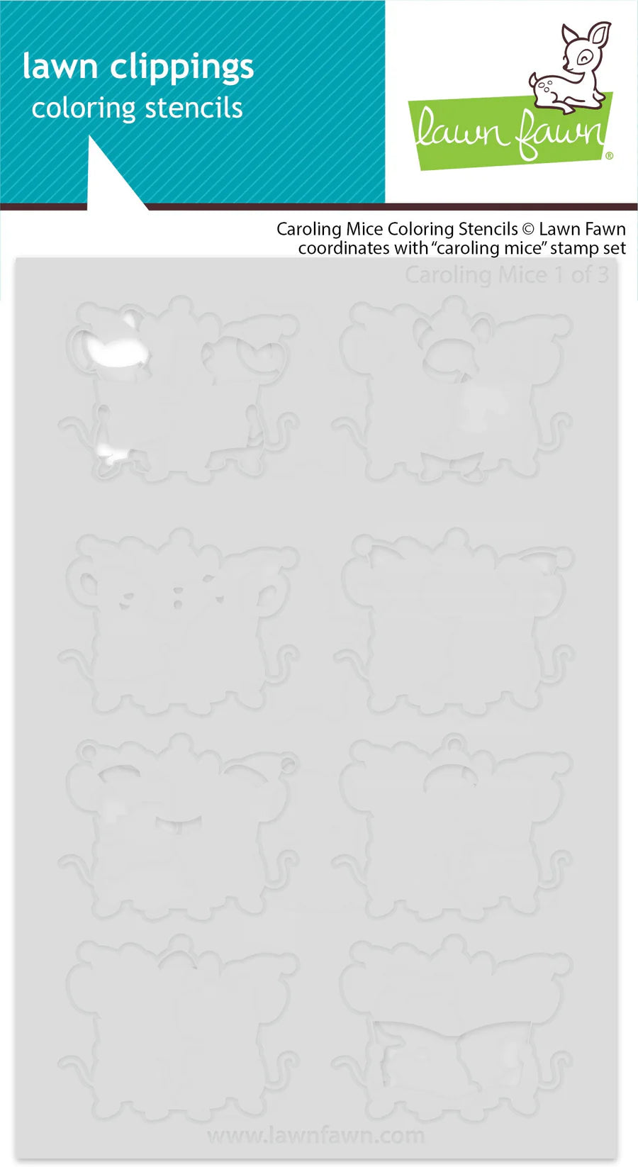 Caroling Mice Coloring Stencils