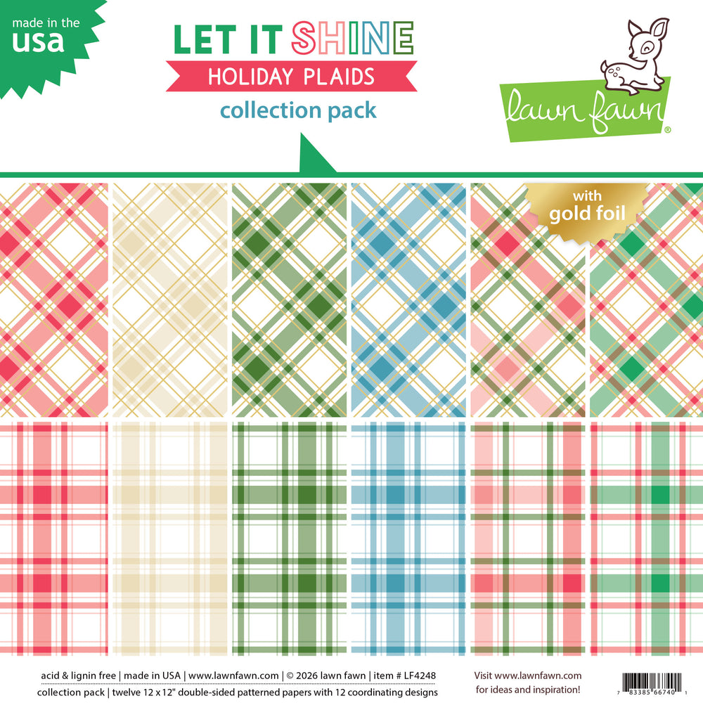 Let it Shine Holiday Plaids 12x12 Collection Pack