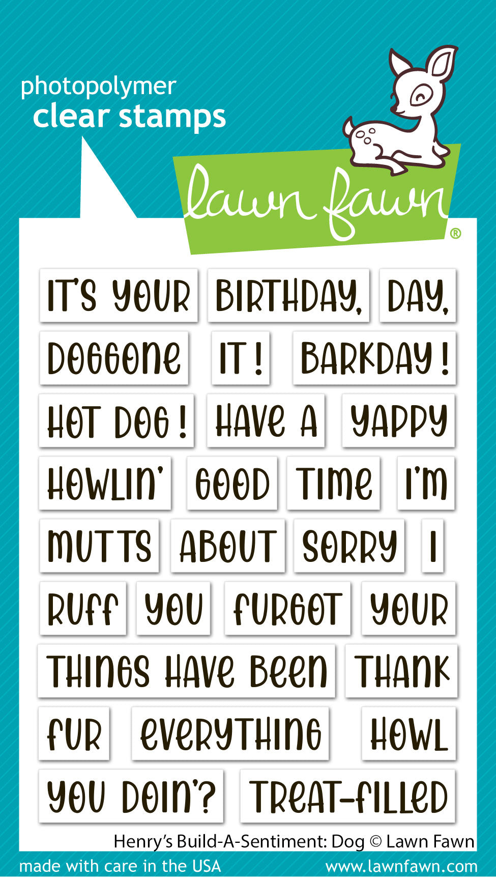 Henry's Build-a-Sentiment Dog Stamp Set