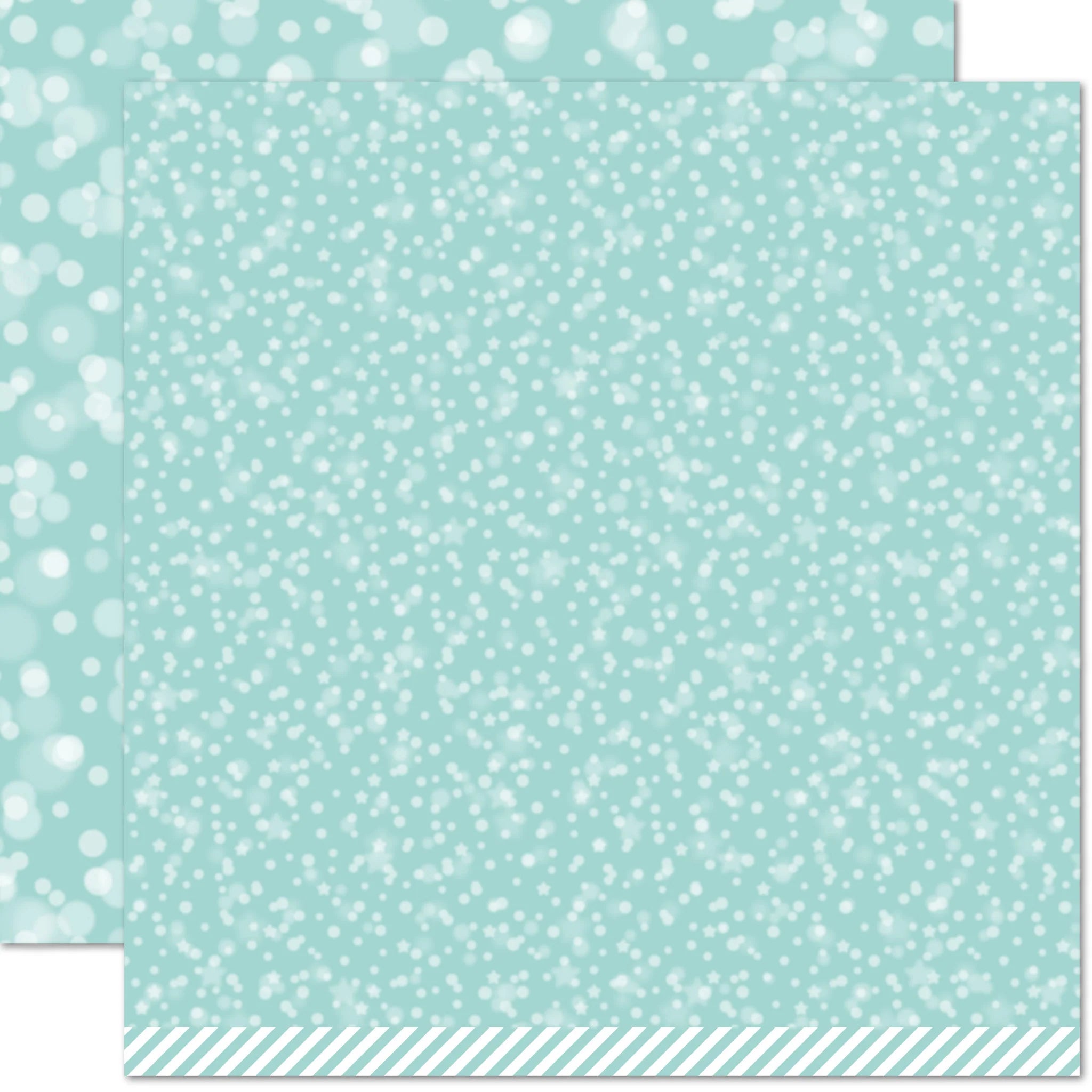Ice Blue Bokeh 12x12 Double Sided Patterned Paper