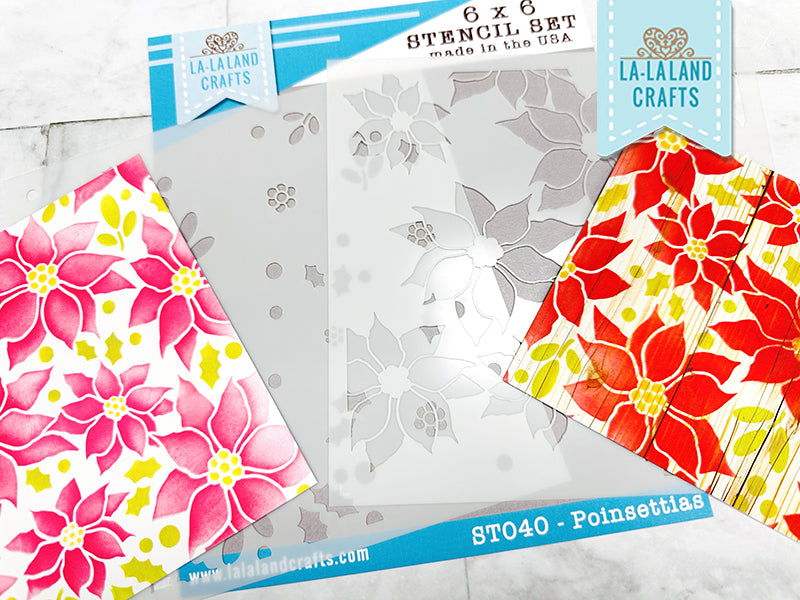 Poinsettias Stencil Set
