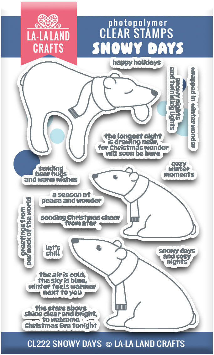 Snowy Days Polar Bear Clear Stamp Set