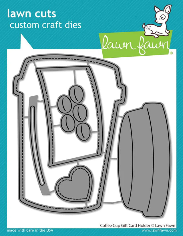Lawn Fawn Coffee Cup Gift Card Holder Die