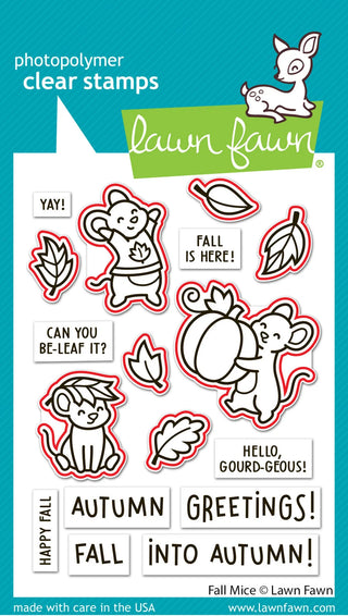 Lawn Fawn Fall Mice Lawn Cuts Dies